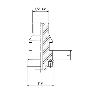 Monture adaptateur 1/2 gas meule